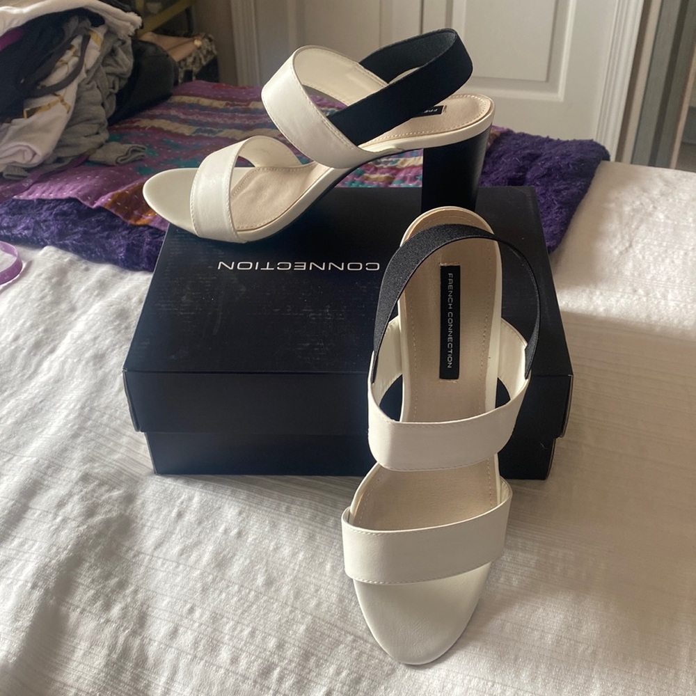 French Connection Strappy Faux Leather Sandal